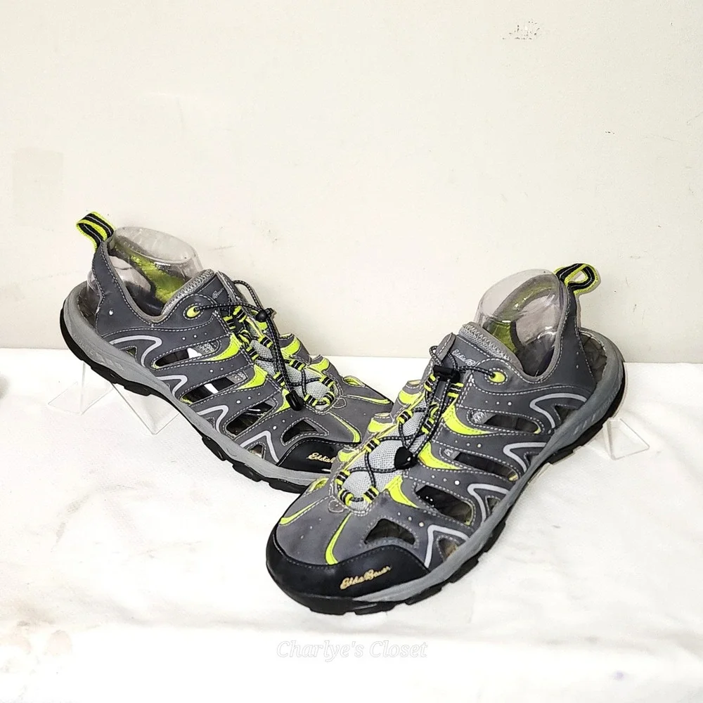 Eddie Bauer Trail Hiking Sandal 14 Bungee Laced Closed Toe Casual Walking Travel